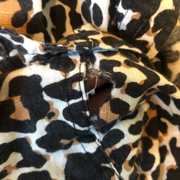Linen Blend Leopard Print Button Up - Picture 8 of 9